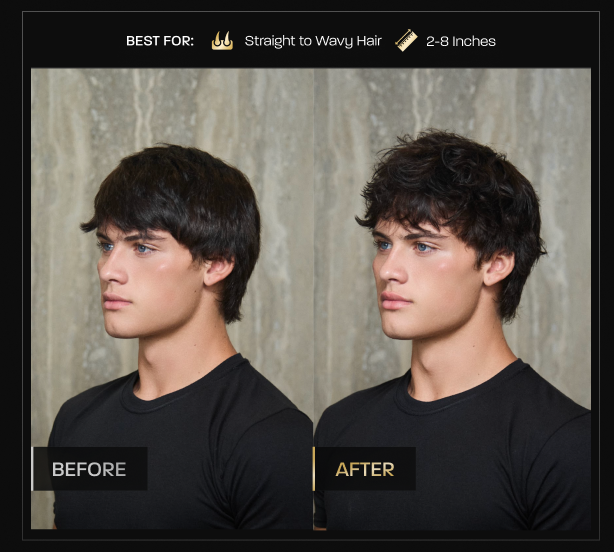 Before and after hair result