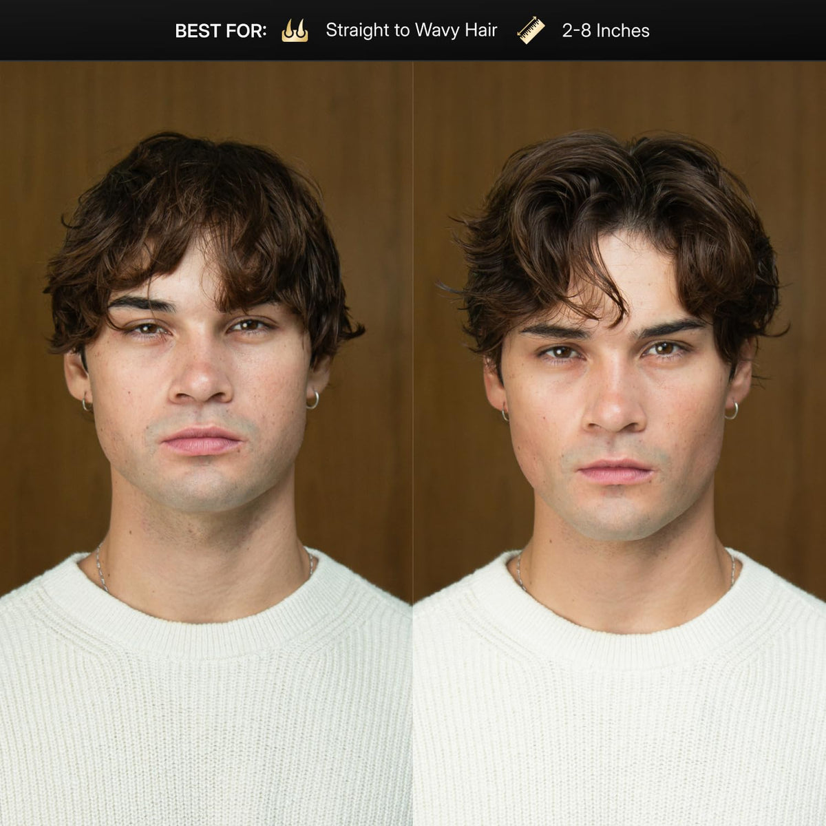 Before and after hair result